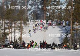 04.03.2012, Mora, Sweden (SWE): motor sledge driver in front of the first group - FIS Marathon Cup Vasaloppet, Mora (SWE). www.nordicfocus.com. © Hemmersbach/NordicFocus. Every downloaded picture is fee-liable.
