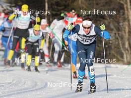 04.03.2012, Mora, Sweden (SWE): Andrew Musgrave (GBR) in front of the first group - FIS Marathon Cup Vasaloppet, Mora (SWE). www.nordicfocus.com. © Hemmersbach/NordicFocus. Every downloaded picture is fee-liable.