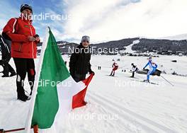16.12.2012, Livigno, Italy (ITA): Italian fans on the track - FIS Marathon Cup La Sgambeda, Livigno (ITA). www.nordicfocus.com. © Felgenhauer/NordicFocus. Every downloaded picture is fee-liable.