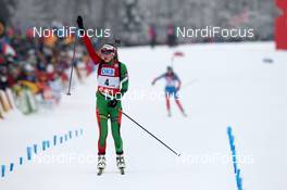 13.01.2013, Ruhpolding, Germany (GER): Darya Domracheva (BLR), Fischer, Rottefella, Leki - IBU world cup biathlon, mass women, Ruhpolding (GER). www.nordicfocus.com. © Manzoni/NordicFocus. Every downloaded picture is fee-liable.
