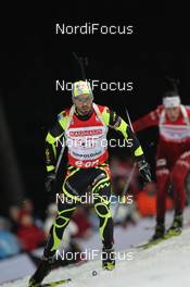 10.01.2013, Ruhpolding, Germany (GER): Simon Fourcade (FRA), Fischer, Rottefella, Rossignol, Swix - IBU world cup biathlon, relay men, Ruhpolding (GER). www.nordicfocus.com. © Manzoni/NordicFocus. Every downloaded picture is fee-liable.