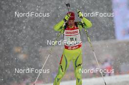 10.01.2013, Ruhpolding, Germany (GER): Klemen Bauer (SLO), Fischer, Rottefella, Alpina, Swix - IBU world cup biathlon, relay men, Ruhpolding (GER). www.nordicfocus.com. © Manzoni/NordicFocus. Every downloaded picture is fee-liable.