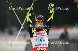 10.01.2013, Ruhpolding, Germany (GER): Martin Fourcade (FRA), Rossignol, Rottefella, OneWay - IBU world cup biathlon, relay men, Ruhpolding (GER). www.nordicfocus.com. © Manzoni/NordicFocus. Every downloaded picture is fee-liable.