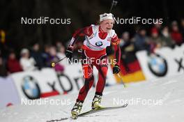 09.01.2013, Ruhpolding, Germany (GER): Hilde Fenne (NOR), Fischer, Rottefella, ODLO - IBU world cup biathlon, relay women, Ruhpolding (GER). www.nordicfocus.com. © Manzoni/NordicFocus. Every downloaded picture is fee-liable.