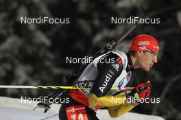 12.01.2013, Ruhpolding, Germany (GER): Arnd Peiffer (GER), Fischer, Salomon, OneWay, adidas - IBU world cup biathlon, sprint men, Ruhpolding (GER). www.nordicfocus.com. © Manzoni/NordicFocus. Every downloaded picture is fee-liable.
