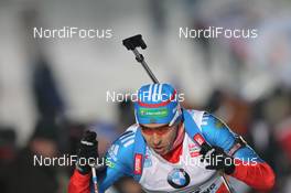12.01.2013, Ruhpolding, Germany (GER): Andrei Makoveev (RUS), Madshus, Rottefella, Swix, adidas - IBU world cup biathlon, sprint men, Ruhpolding (GER). www.nordicfocus.com. © Manzoni/NordicFocus. Every downloaded picture is fee-liable.