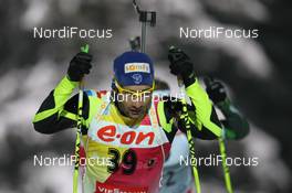 12.01.2013, Ruhpolding, Germany (GER): Martin Fourcade (FRA), Rossignol, Rottefella, OneWay, Toko - IBU world cup biathlon, sprint men, Ruhpolding (GER). www.nordicfocus.com. © Manzoni/NordicFocus. Every downloaded picture is fee-liable.