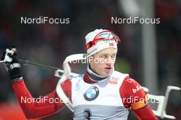 12.01.2013, Ruhpolding, Germany (GER): Tarjei Boe (NOR), Fischer, Rottefella, Swix, ODLO - IBU world cup biathlon, sprint men, Ruhpolding (GER). www.nordicfocus.com. © Manzoni/NordicFocus. Every downloaded picture is fee-liable.
