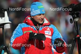 11.01.2013, Ruhpolding, Germany (GER): Pavel Rostovtsev (RUS), coach Team Russia - IBU world cup biathlon, sprint women, Ruhpolding (GER). www.nordicfocus.com. © Manzoni/NordicFocus. Every downloaded picture is fee-liable.