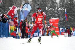 20.01.2013, Antholz, Italy (ITA): Daniel Mesotitsch (AUT), Fischer, Rottefella, Leki - IBU world cup biathlon, relay men, Antholz (ITA). www.nordicfocus.com. © Manzoni/NordicFocus. Every downloaded picture is fee-liable.