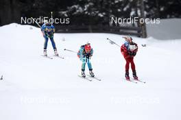 20.01.2013, Antholz, Italy (ITA): Anna-Karin Stroemstedt (SWE), Rossignol, Rottefella, OneWay, adidas, Valj Semerenko (UKR), Fischer, Salomon, Swix, Synnoeve Solemdal (NOR), Madshus, Rottefella, Swix, ODLO - IBU world cup biathlon, relay women, Antholz (ITA). www.nordicfocus.com. © Manzoni/NordicFocus. Every downloaded picture is fee-liable.