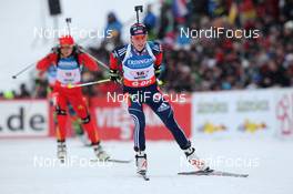 20.01.2013, Antholz, Italy (ITA): Annalies Cook (USA), Rossignol, Rottefella, OneWay, adidas - IBU world cup biathlon, relay women, Antholz (ITA). www.nordicfocus.com. © Manzoni/NordicFocus. Every downloaded picture is fee-liable.