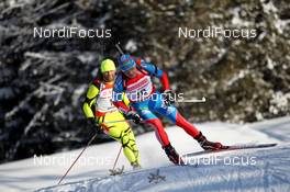 18.01.2013, Antholz, Italy (ITA): Evgeniy Garanichev (RUS), Madshus, Rottefella, Swix, adidas - IBU world cup biathlon, sprint men, Antholz (ITA). www.nordicfocus.com. © Manzoni/NordicFocus. Every downloaded picture is fee-liable.