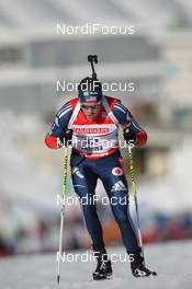 18.01.2013, Antholz, Italy (ITA): Tim Burke (USA), Rossignol, Rottefella, OneWay, adidas - IBU world cup biathlon, sprint men, Antholz (ITA). www.nordicfocus.com. © Manzoni/NordicFocus. Every downloaded picture is fee-liable.
