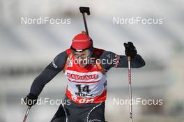 18.01.2013, Antholz, Italy (ITA): Andrejs Rastorgujevs (LAT), Fischer, Rottefella, Swix - IBU world cup biathlon, sprint men, Antholz (ITA). www.nordicfocus.com. © Manzoni/NordicFocus. Every downloaded picture is fee-liable.