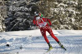 18.01.2013, Antholz, Italy (ITA): Lars Helge Birkeland (NOR), Fischer, Rottefella, Swix, ODLO - IBU world cup biathlon, sprint men, Antholz (ITA). www.nordicfocus.com. © Manzoni/NordicFocus. Every downloaded picture is fee-liable.