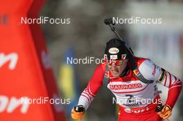 18.01.2013, Antholz, Italy (ITA): Friedrich Pinter (AUT), Atomic, OneWay - IBU world cup biathlon, sprint men, Antholz (ITA). www.nordicfocus.com. © Manzoni/NordicFocus. Every downloaded picture is fee-liable.