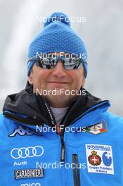 16.01.2013, Antholz, Italy (ITA): Andreas Zingerle (ITA), coach team Italy - IBU world cup biathlon, training, Antholz (ITA). www.nordicfocus.com. © Manzoni/NordicFocus. Every downloaded picture is fee-liable.