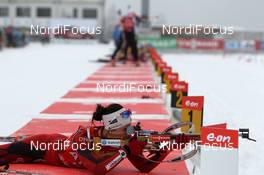 16.01.2013, Antholz, Italy (ITA): Ann Kristin Aafedt Flatland (NOR), Madshus, Rottefella, Alpina, Swix, ODLO - IBU world cup biathlon, training, Antholz (ITA). www.nordicfocus.com. © Manzoni/NordicFocus. Every downloaded picture is fee-liable.