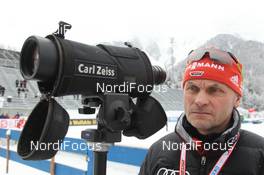16.01.2013, Antholz, Italy (ITA): Gerald Hoenig (GER), Coach Team Germany - IBU world cup biathlon, training, Antholz (ITA). www.nordicfocus.com. © Manzoni/NordicFocus. Every downloaded picture is fee-liable.