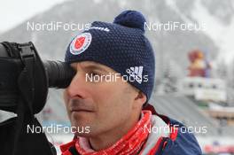 16.01.2013, Antholz, Italy (ITA): Armin Auchentaller (ITA), mens coach team USA - IBU world cup biathlon, training, Antholz (ITA). www.nordicfocus.com. © Manzoni/NordicFocus. Every downloaded picture is fee-liable.