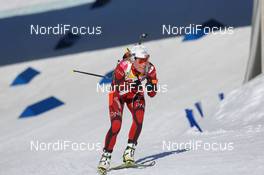03.03.2013, Oslo, Norway (NOR): Tora Berger (NOR), Fischer, Rottefella, Odlo - IBU world cup biathlon Holmenkollen, mass women, Oslo (NOR). www.nordicfocus.com. © Manzoni/NordicFocus. Every downloaded picture is fee-liable.
