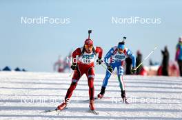 02.03.2013, Oslo, Norway (NOR): Vladimir Iliev (BUL), Fischer - IBU world cup biathlon Holmenkollen, pursuit men, Oslo (NOR). www.nordicfocus.com. © Manzoni/NordicFocus. Every downloaded picture is fee-liable.