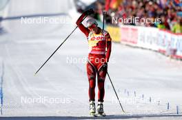 02.03.2013, Oslo, Norway (NOR): Tora Berger (NOR), Fischer, Rottefella, Odlo - IBU world cup biathlon Holmenkollen, pursuit women, Oslo (NOR). www.nordicfocus.com. © Manzoni/NordicFocus. Every downloaded picture is fee-liable.