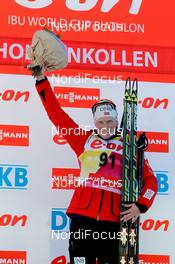 01.03.2013, Oslo, Norway (NOR): Tora Berger (NOR), Fischer, Rottefella, Odlo - IBU world cup biathlon Holmenkollen, sprint women, Oslo (NOR). www.nordicfocus.com. © Manzoni/NordicFocus. Every downloaded picture is fee-liable.