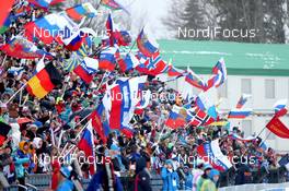 10.03.2013, Sochi, Russia (RUS): Event Feature: Russian fans - IBU world cup biathlon, relay men, Sochi (RUS). www.nordicfocus.com. © Manzoni/NordicFocus. Every downloaded picture is fee-liable.