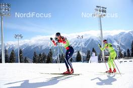 06.03.2013, Sochi, Russia (RUS): Leif Nordgren (USA), Fischer, Rottefella, Alpina, OneWay, adidas, Jakov Fak (SLO), Fischer, Rottefella, Alpina, Swix - IBU world cup biathlon, training, Sochi (RUS). www.nordicfocus.com. © Manzoni/NordicFocus. Every downloaded picture is fee-liable.