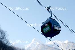 06.03.2013, Sochi, Russia (RUS): Event Feature: a cable car with mountains - IBU world cup biathlon, training, Sochi (RUS). www.nordicfocus.com. © Manzoni/NordicFocus. Every downloaded picture is fee-liable.