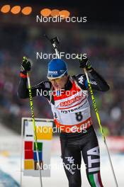 28.11.2013, Oestersund, Sweden (SWE): Lukas Hofer (ITA) - IBU world cup biathlon, individual men, Oestersund (SWE). www.nordicfocus.com. © Manzoni/NordicFocus. Every downloaded picture is fee-liable.