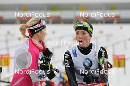 28.11.2013, Oestersund, Sweden (SWE): Elisa Gasparin (SUI), Selina Gasparin (SUI) - IBU world cup biathlon, individual women, Oestersund (SWE). www.nordicfocus.com. © Manzoni/NordicFocus. Every downloaded picture is fee-liable.