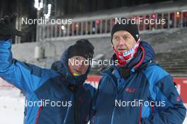 29.11.2013, Oestersund, Sweden (SWE): Event Feature: Theo Moser (GER), Infront with his friend - IBU world cup biathlon, sprint women, Oestersund (SWE). www.nordicfocus.com. © Manzoni/NordicFocus. Every downloaded picture is fee-liable.