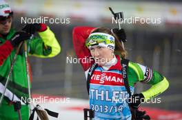 23.11.2013, Oestersund, Sweden (SWE): Darya Domracheva (BLR) - IBU world cup biathlon, training, Oestersund (SWE). www.nordicfocus.com. © Manzoni/NordicFocus. Every downloaded picture is fee-liable.