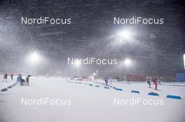23.11.2013, Oestersund, Sweden (SWE): Event Feature: heavy snow and strong wind - IBU world cup biathlon, training, Oestersund (SWE). www.nordicfocus.com. © Manzoni/NordicFocus. Every downloaded picture is fee-liable.