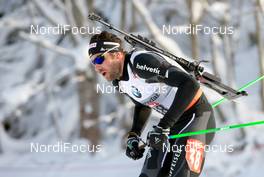 08.12.2013, Hochfilzen, Austria (AUT): Simon Hallenbarter (SUI) - IBU world cup biathlon, pursuit men, Hochfilzen (AUT). www.nordicfocus.com. © Wukits/NordicFocus. Every downloaded picture is fee-liable.
