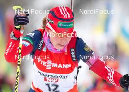 08.12.2013, Hochfilzen, Austria (AUT): Ekaterina Shumilova (RUS) - IBU world cup biathlon, pursuit women, Hochfilzen (AUT). www.nordicfocus.com. © Wukits/NordicFocus. Every downloaded picture is fee-liable.