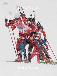 07.12.2013, Hochfilzen, Austria (AUT): Tarjei Boe (NOR) - IBU world cup biathlon, relay men, Hochfilzen (AUT). www.nordicfocus.com. © Wukits/NordicFocus. Every downloaded picture is fee-liable.