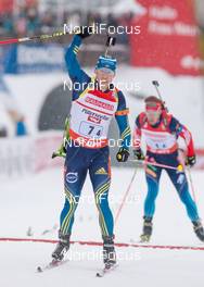 07.12.2013, Hochfilzen, Austria (AUT): Carl Johan Bergman (SWE) - IBU world cup biathlon, relay men, Hochfilzen (AUT). www.nordicfocus.com. © Wukits/NordicFocus. Every downloaded picture is fee-liable.