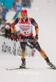07.12.2013, Hochfilzen, Austria (AUT): Arnd Peiffer (GER) - IBU world cup biathlon, relay men, Hochfilzen (AUT). www.nordicfocus.com. © Wukits/NordicFocus. Every downloaded picture is fee-liable.