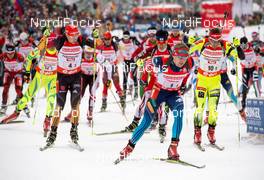 07.12.2013, Hochfilzen, Austria (AUT): Daniel Boehm (GER), Alexey Volkov (RUS), Pavol Hurajt (SVK), (l-r) - IBU world cup biathlon, relay men, Hochfilzen (AUT). www.nordicfocus.com. © Wukits/NordicFocus. Every downloaded picture is fee-liable.