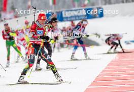 07.12.2013, Hochfilzen, Austria (AUT): Veronika Vitkova (CZE) - IBU world cup biathlon, relay women, Hochfilzen (AUT). www.nordicfocus.com. © Wukits/NordicFocus. Every downloaded picture is fee-liable.