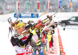07.12.2013, Hochfilzen, Austria (AUT): Marie Laure Brunet (FRA) - IBU world cup biathlon, relay women, Hochfilzen (AUT). www.nordicfocus.com. © Wukits/NordicFocus. Every downloaded picture is fee-liable.
