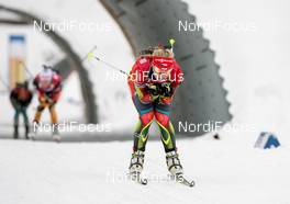 07.12.2013, Hochfilzen, Austria (AUT): Gabriela Soukalova (CZE) - IBU world cup biathlon, relay women, Hochfilzen (AUT). www.nordicfocus.com. © Wukits/NordicFocus. Every downloaded picture is fee-liable.
