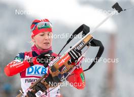07.12.2013, Hochfilzen, Austria (AUT): Ekaterina Glazyrina (RUS) - IBU world cup biathlon, relay women, Hochfilzen (AUT). www.nordicfocus.com. © Wukits/NordicFocus. Every downloaded picture is fee-liable.