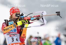 07.12.2013, Hochfilzen, Austria (AUT): Laura Dahlmeier (GER) - IBU world cup biathlon, relay women, Hochfilzen (AUT). www.nordicfocus.com. © Wukits/NordicFocus. Every downloaded picture is fee-liable.