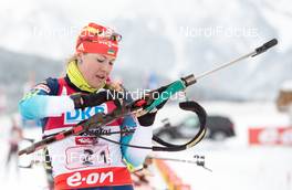 07.12.2013, Hochfilzen, Austria (AUT): Juliya Dzhyma (UKR) - IBU world cup biathlon, relay women, Hochfilzen (AUT). www.nordicfocus.com. © Wukits/NordicFocus. Every downloaded picture is fee-liable.
