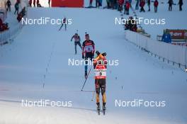 15.12.2013, Annecy-Le Grand Bornand, France (FRA): Eric Lesser (GER), Anton Shipulin (RUS), Carl-Johan Bergman (SWE), Benjamin Weger (SUI) - IBU world cup biathlon, pursuit men, Annecy-Le Grand Bornand (FRA). www.nordicfocus.com. © Manzoni/NordicFocus. Every downloaded picture is fee-liable.